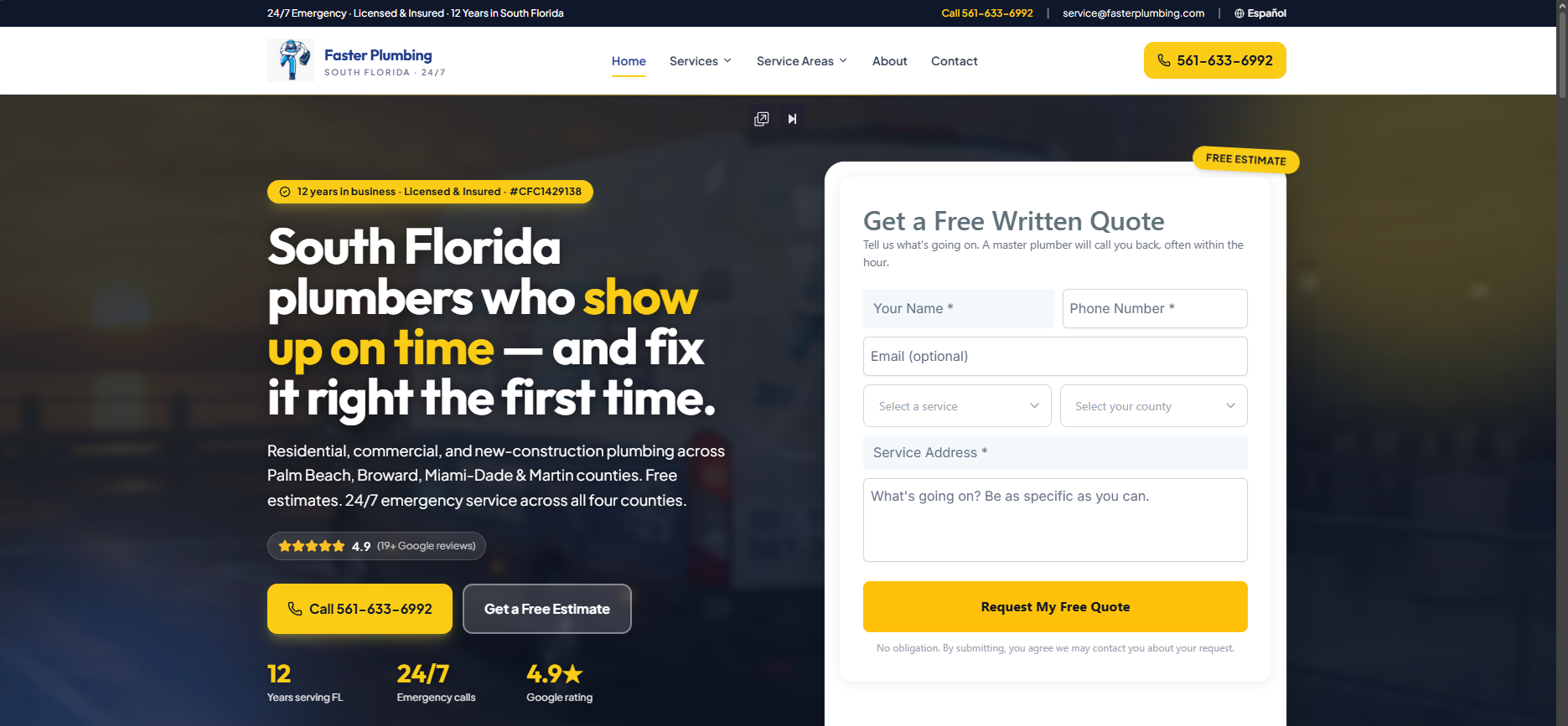 South Florida Roofing Pro — Roofing site by Elevara Systems.